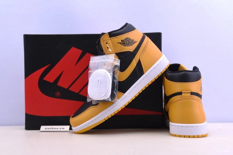 Jordan Air OG Black 1 Retro High 555088-701 Pollen 0205